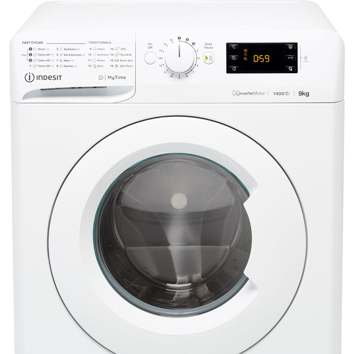 Indesit MTWE91495WUKN 9kg Washing Machine with 1400 rpm - White - B Rated