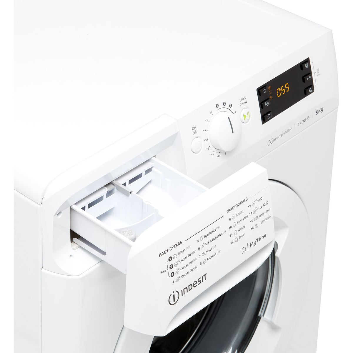 Indesit MTWE91495WUKN 9kg Washing Machine with 1400 rpm - White - B Rated