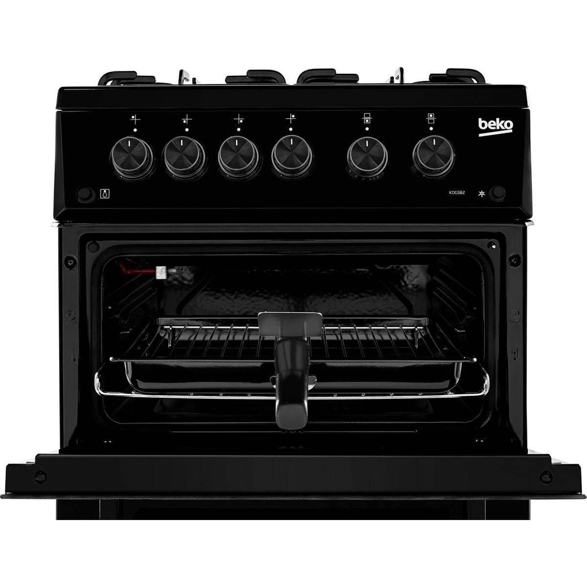 Beko KDG583K Gas Cooker with Gas Grill - Black - A+ Rated