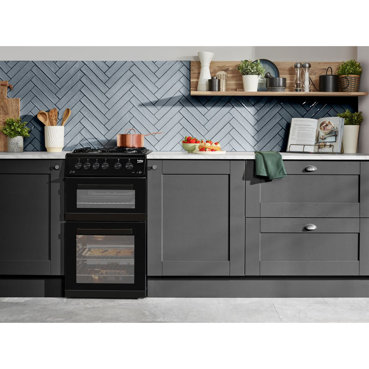 Beko KDG583K Gas Cooker with Gas Grill - Black - A+ Rated