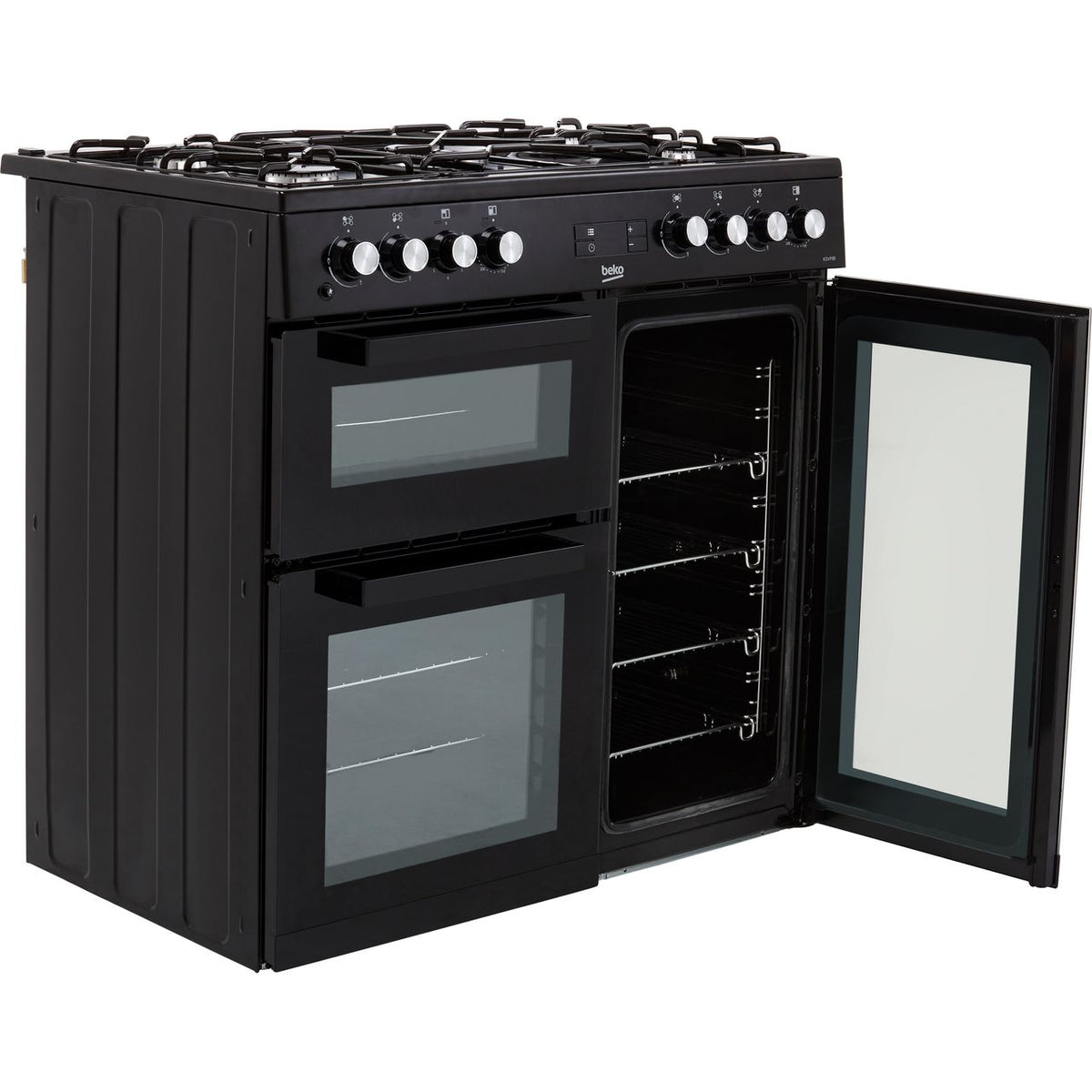 Beko KDVF90K 90cm Dual Fuel Range Cooker - Black - A-A Rated