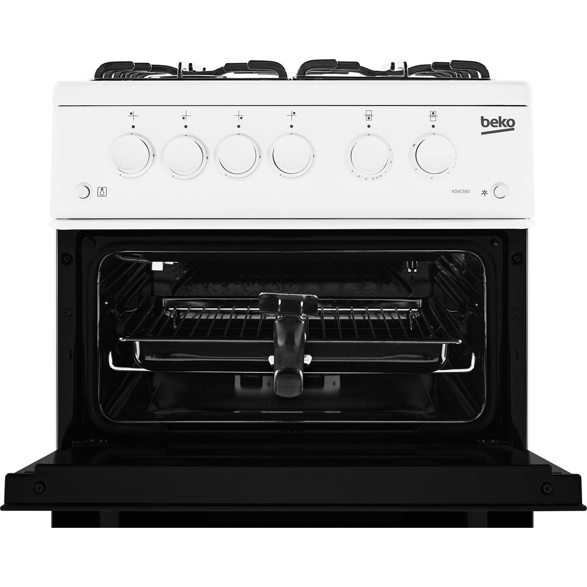 Beko KDVG593W Gas Cooker with Gas Grill - White - A+ Rated