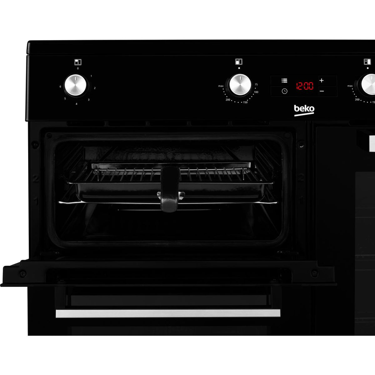 Beko KDVI90K 90cm Electric Range Cooker with Induction Hob - Black - A-A Rated