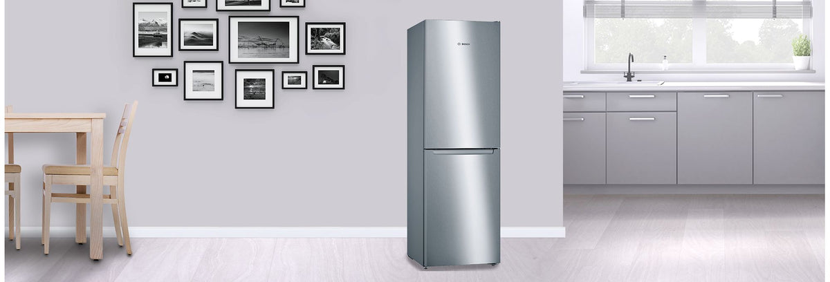 Bosch Series 2 KGN34NLEAG 50-50 Frost Free Fridge Freezer - Stainless Steel Effect - E Rated