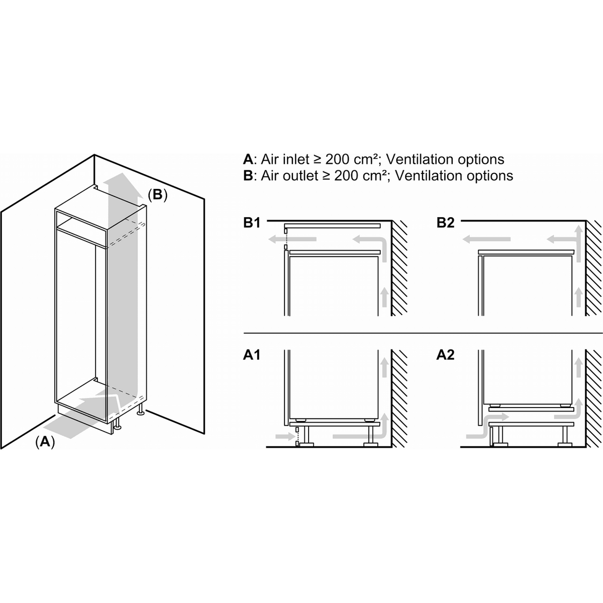 NEFF N90 KI8865DE0 Wifi Connected Integrated 60-40 Frost Free Fridge Freezer with Fixed Door Fixing Kit - White - E Rated