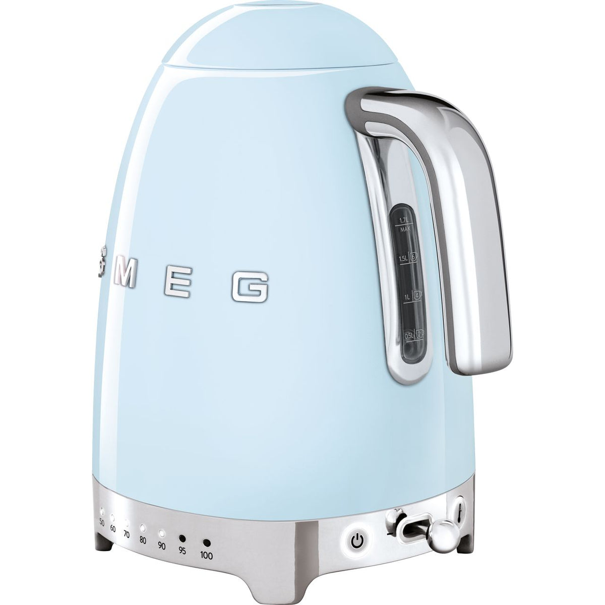 Smeg 50's Retro KLF04PBUK Kettle with Temperature Selector - Pastel Blue