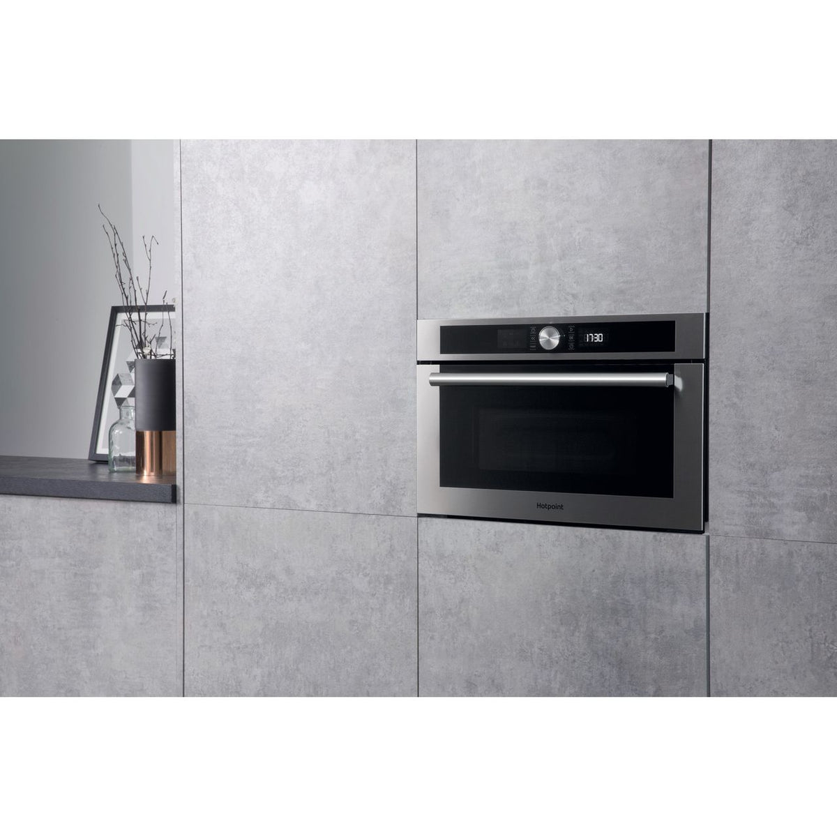 Hotpoint Class 4 MD454IXH Built In Microwave With Grill - Stainless Steel