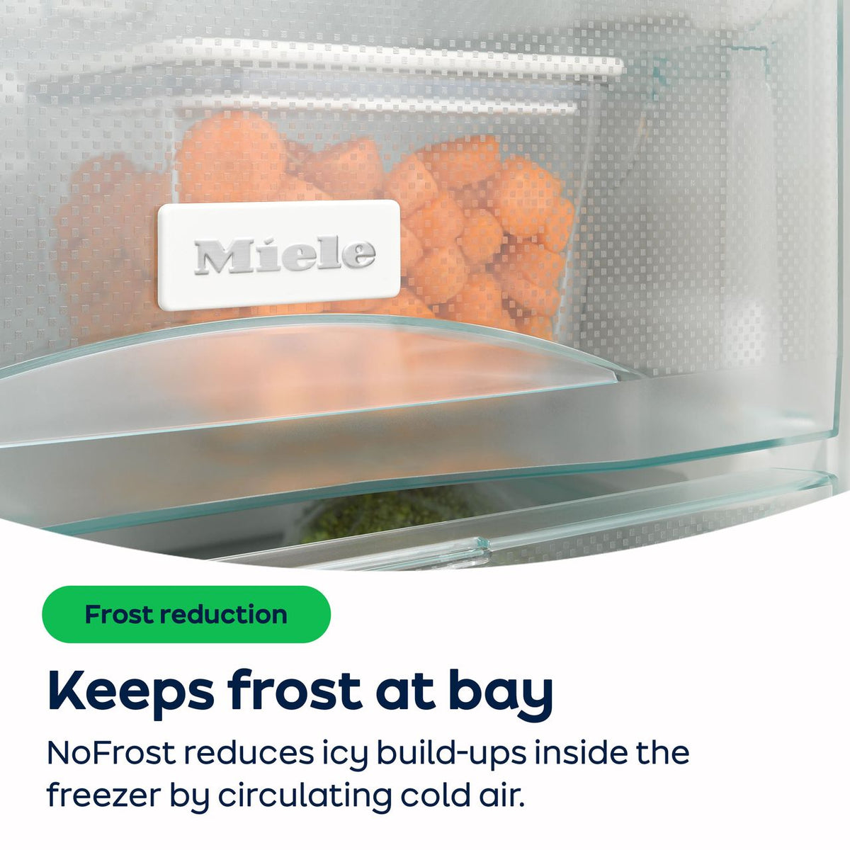 Miele KFN4374 70-30 Frost Free Fridge Freezer - White - E Rated