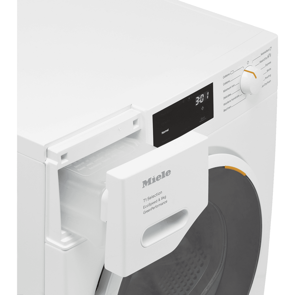 Miele TSF763WP Wifi Connected 8Kg Heat Pump Tumble Dryer - White - A+++ Rated