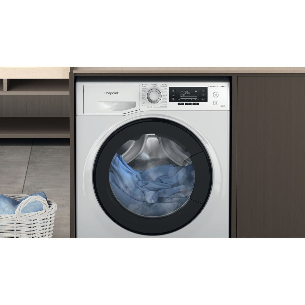 Hotpoint NDD9725DAUK 9Kg - 7Kg Washer Dryer with 1600 rpm - White - E Rated