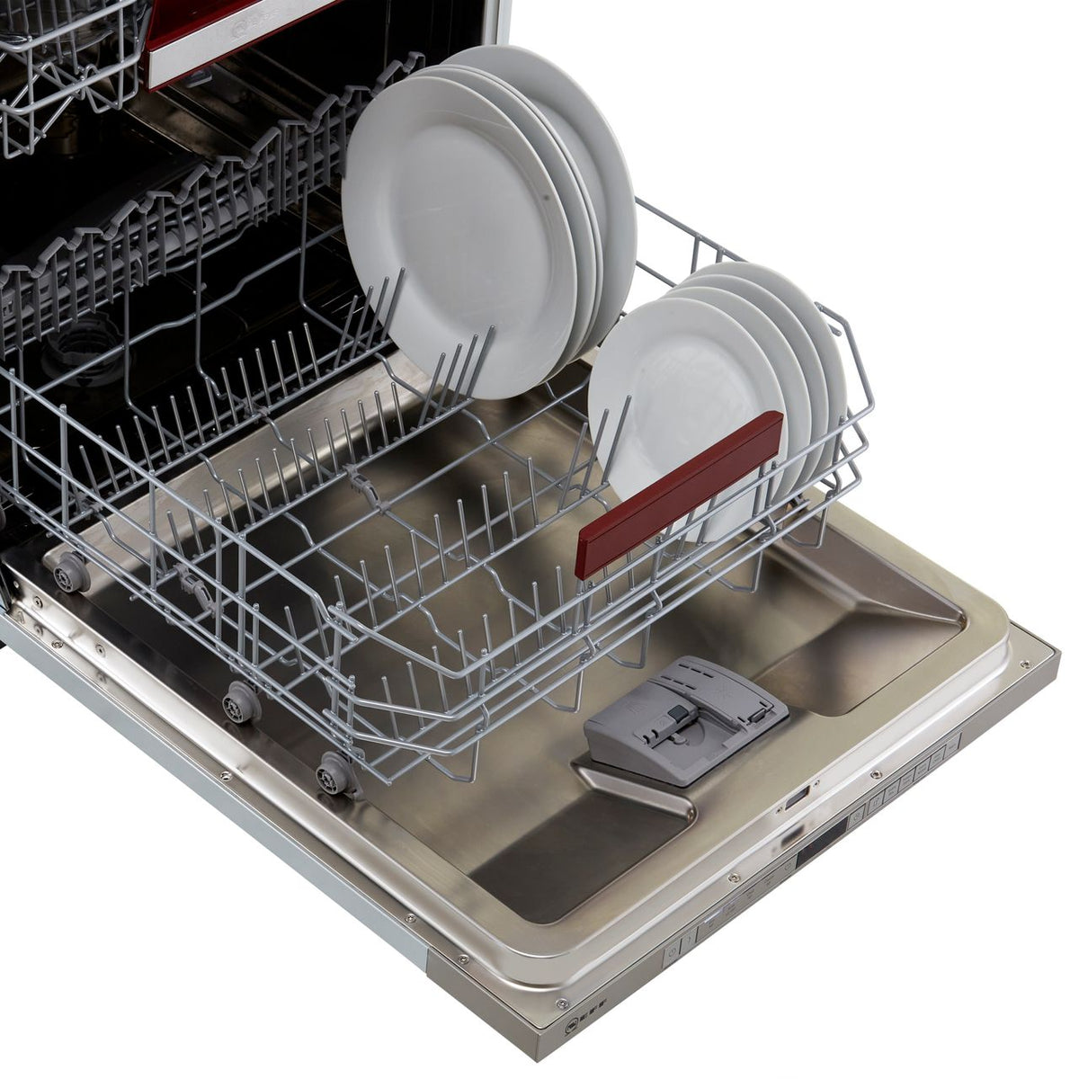 NEFF N30 S153HCX02G Wifi Connected Fully Integrated Standard Dishwasher - Stainless Steel Control Panel with Fixed Door Fixing Kit - D Rated