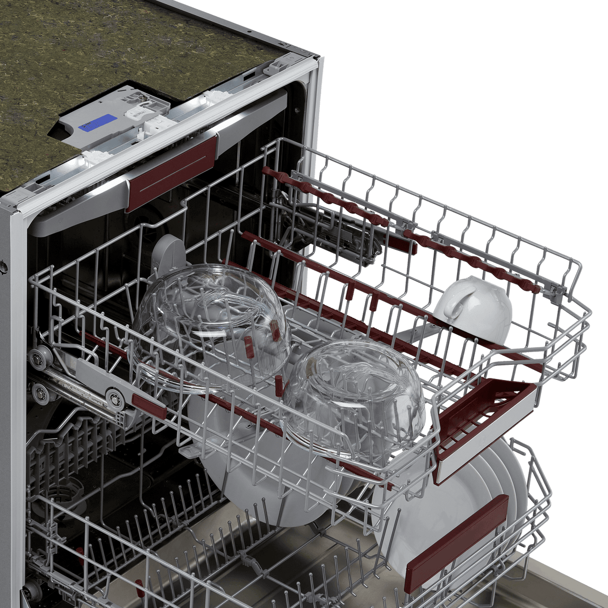 NEFF N70 S187ZCX43G Wifi Connected Fully Integrated Standard Dishwasher - Stainless Steel Control Panel with Fixed Door Fixing Kit - C Rated