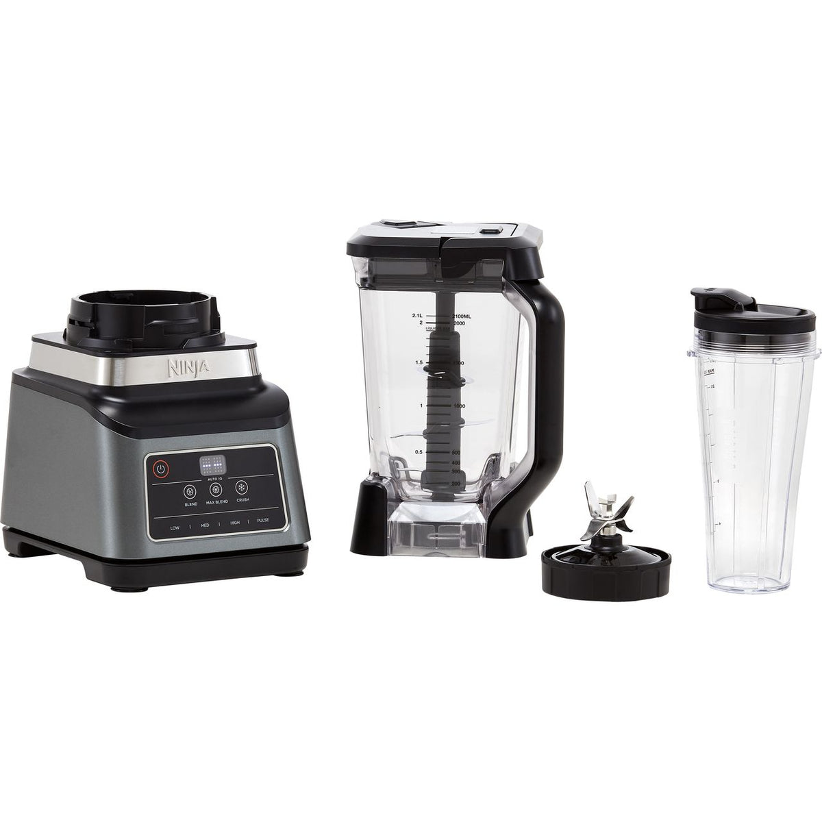 Ninja BN750UK 2.1 Litre Blender with 2 Accessories - Black - Silver