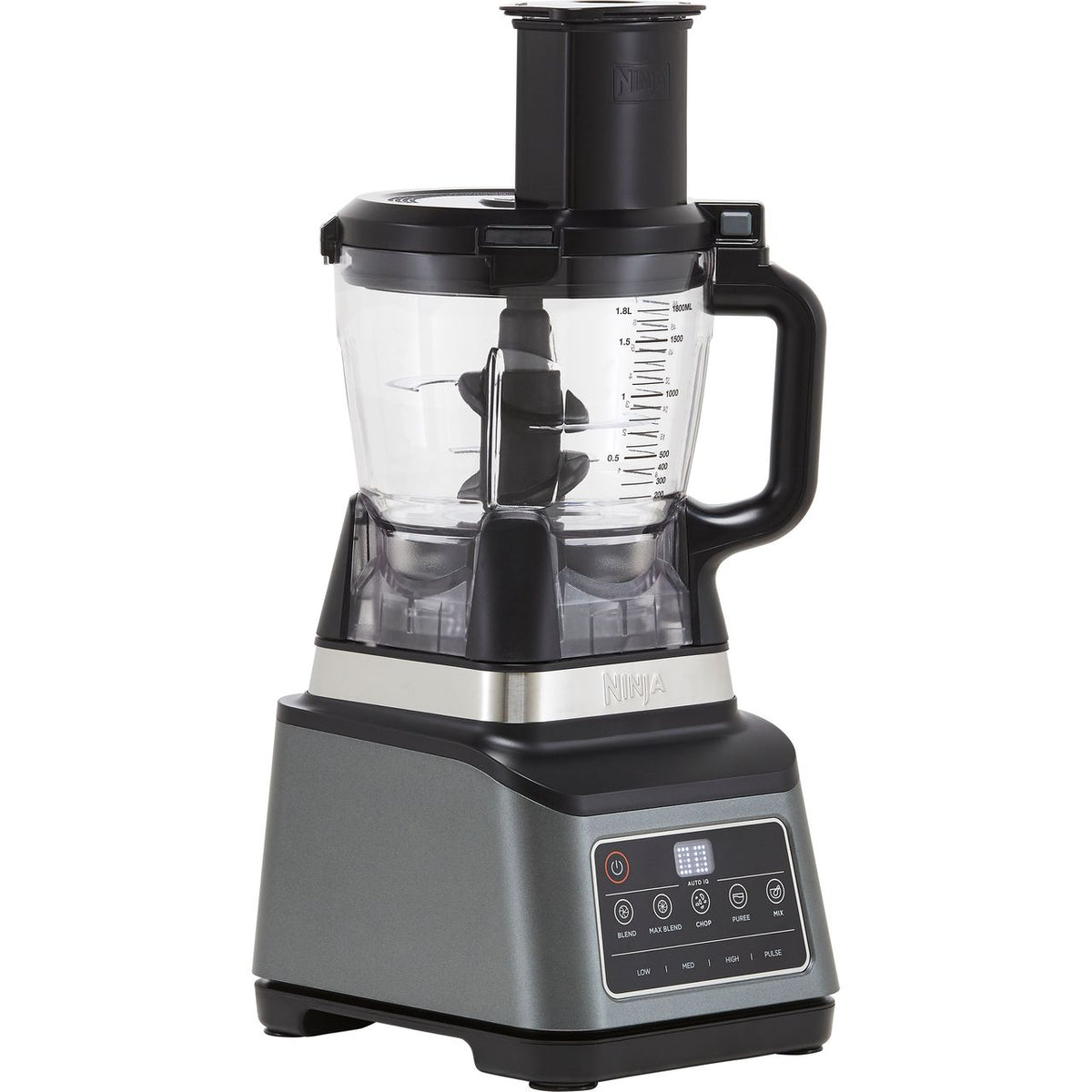 Ninja BN800UK 2.1 Litre Food Processor With 4 Accessories - Black - Silver