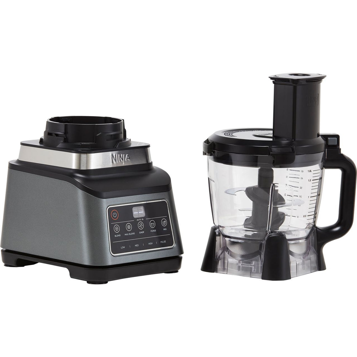 Ninja BN800UK 2.1 Litre Food Processor With 4 Accessories - Black - Silver