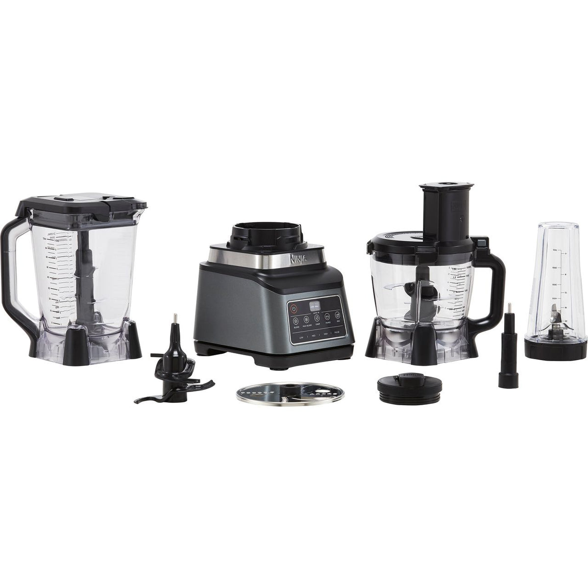 Ninja BN800UK 2.1 Litre Food Processor With 4 Accessories - Black - Silver