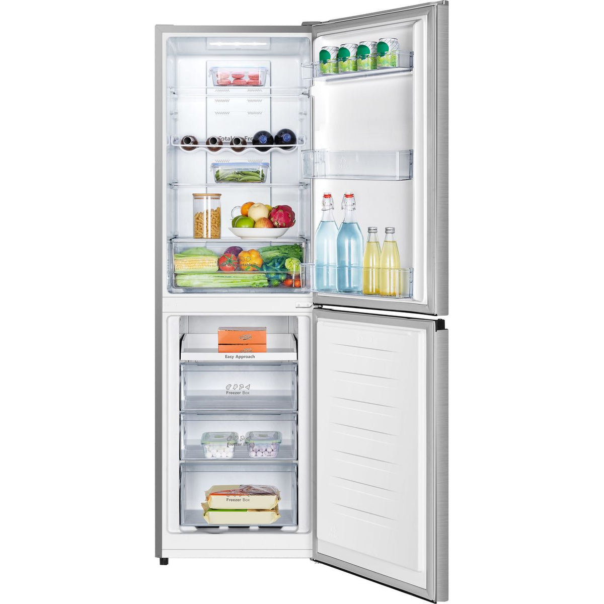 Hisense RB327N4BCE 50-50 Total No Frost Fridge Freezer - Stainless Steel - E Rated