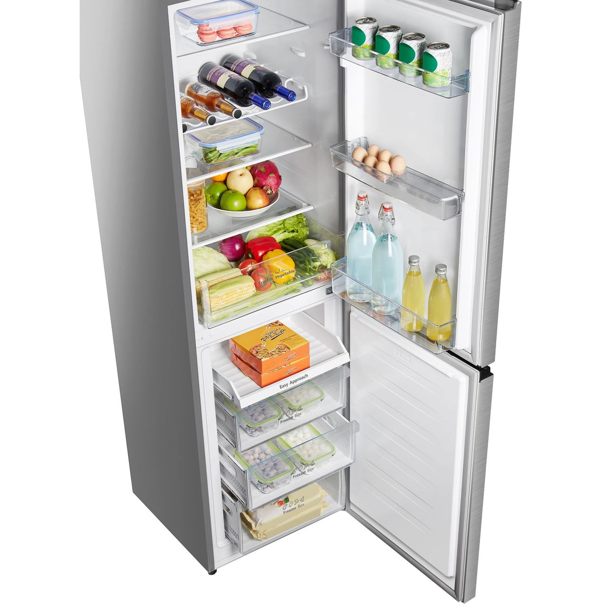 Hisense RB327N4BCE 50-50 Total No Frost Fridge Freezer - Stainless Steel - E Rated