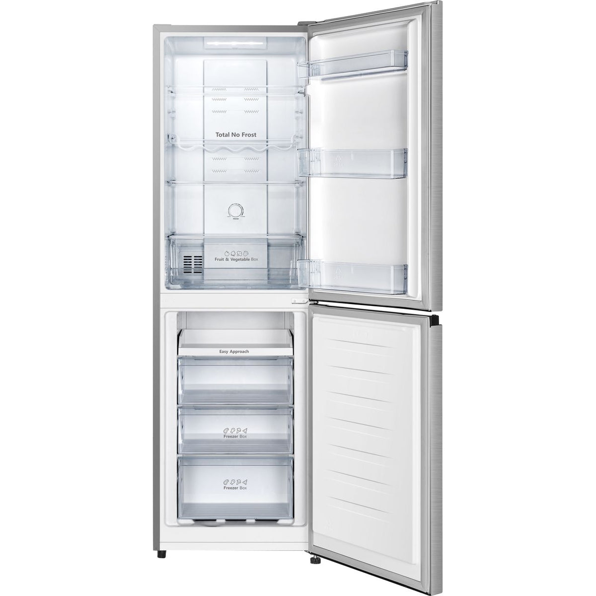 Hisense RB327N4BCE 50-50 Total No Frost Fridge Freezer - Stainless Steel - E Rated