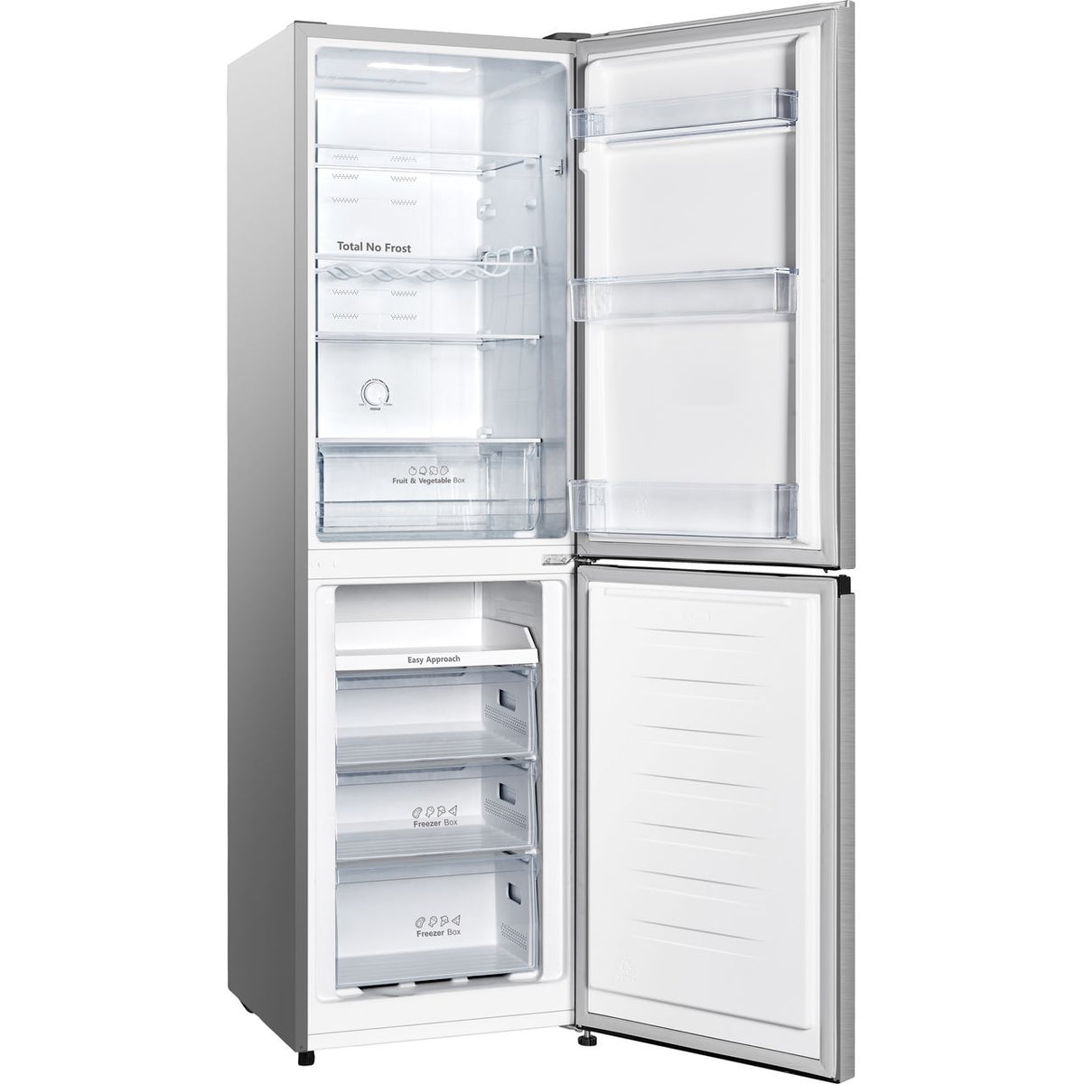 Hisense RB327N4BCE 50-50 Total No Frost Fridge Freezer - Stainless Steel - E Rated