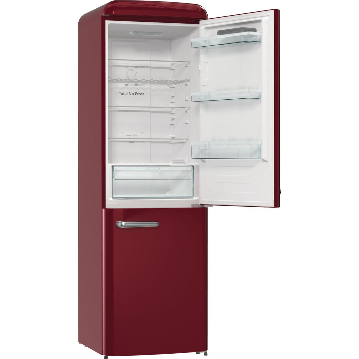 Hisense Retro RB390N4RRDUK 60-40 Frost Free Fridge Freezer - Bordeaux Red - D Rated