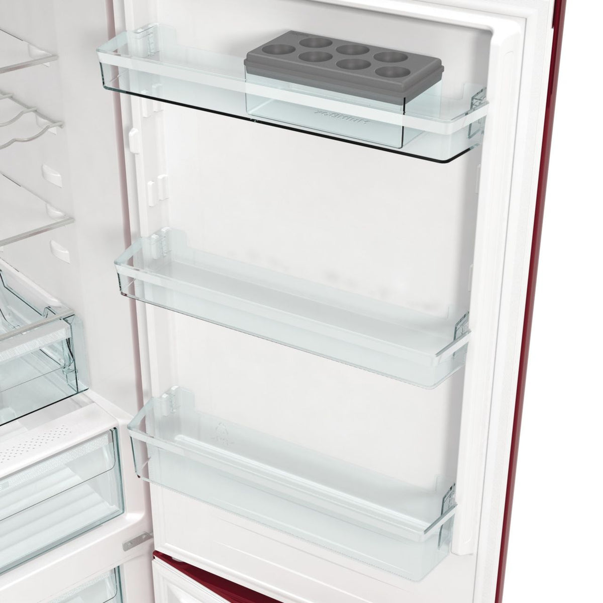 Hisense Retro RB390N4RRDUK 60-40 Frost Free Fridge Freezer - Bordeaux Red - D Rated