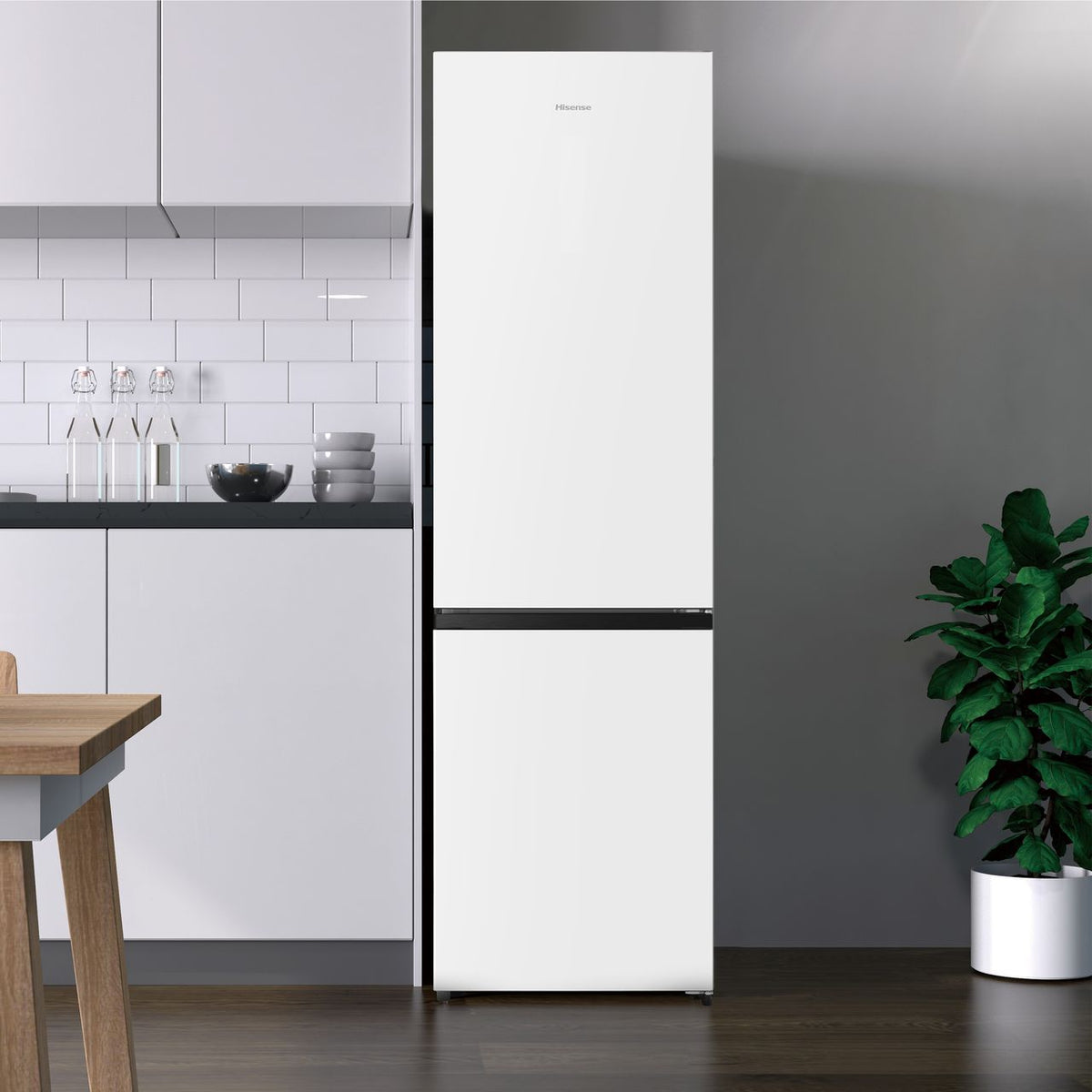 Hisense RB435N4BWE 70-30 Frost Free Fridge Freezer - White - E Rated