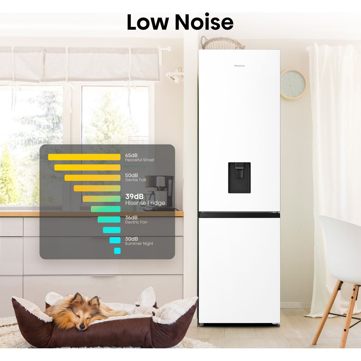 Hisense RB435N4WWE 60-40 Frost Free Fridge Freezer - White - E Rated