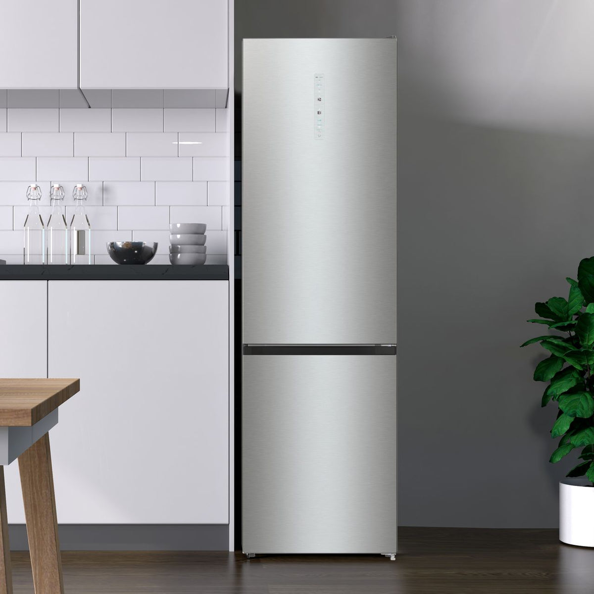 Hisense RB470N4SICUK Wifi Connected 60-40 Frost Free Fridge Freezer - Stainless Steel - C Rated