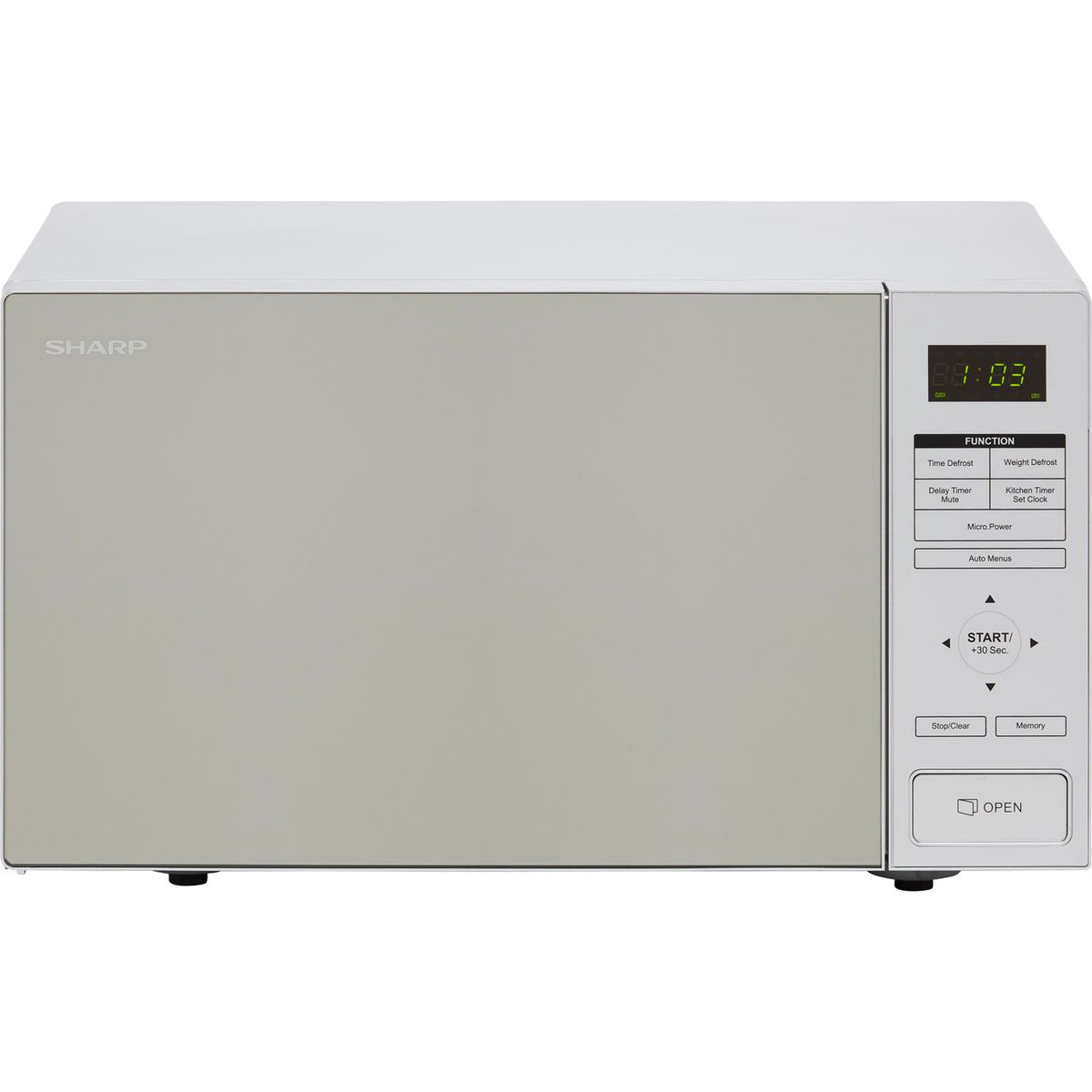 Sharp RBS232TM 23 Litre Microwave - Mirror Glass - Grey