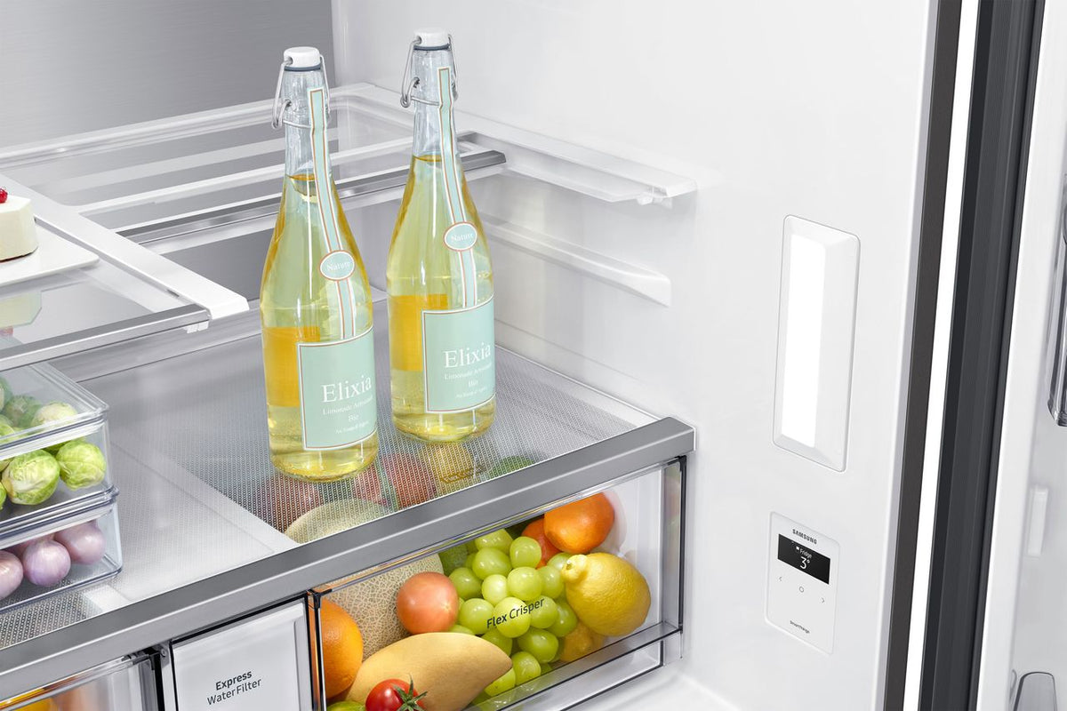 Samsung Bespoke RF65A967622 Wifi Connected Plumbed Total No Frost American Fridge Freezer - Clean Black - F Rated