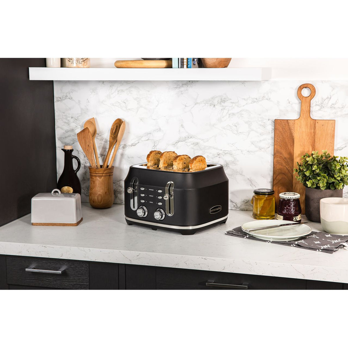 Rangemaster RMCL4S201BK 4 Slice Toaster - Black