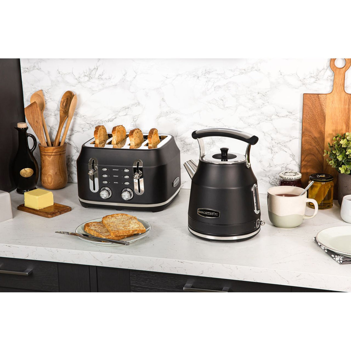 Rangemaster RMCL4S201BK 4 Slice Toaster - Black