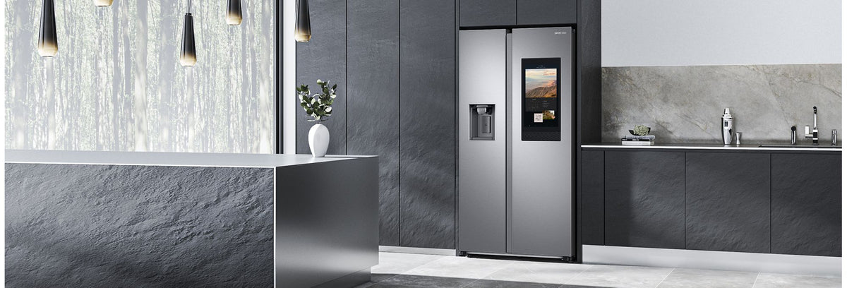 Samsung Family Hub™ RS6HA8891SL Wifi Connected Plumbed American Fridge Freezer with Family Hub™, Digital Inverter Compressor, Plumbed Water Dispenser