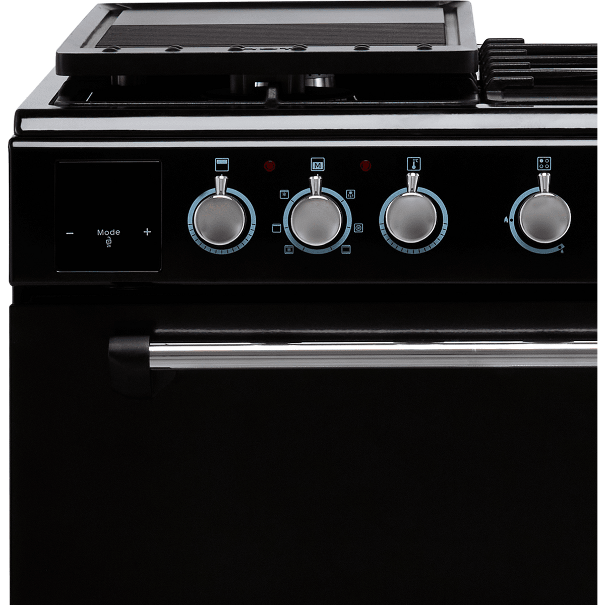 Rangemaster Classic 60 CLA60DFFBL-C Dual Fuel Cooker - Black - Chrome - A-A Rated