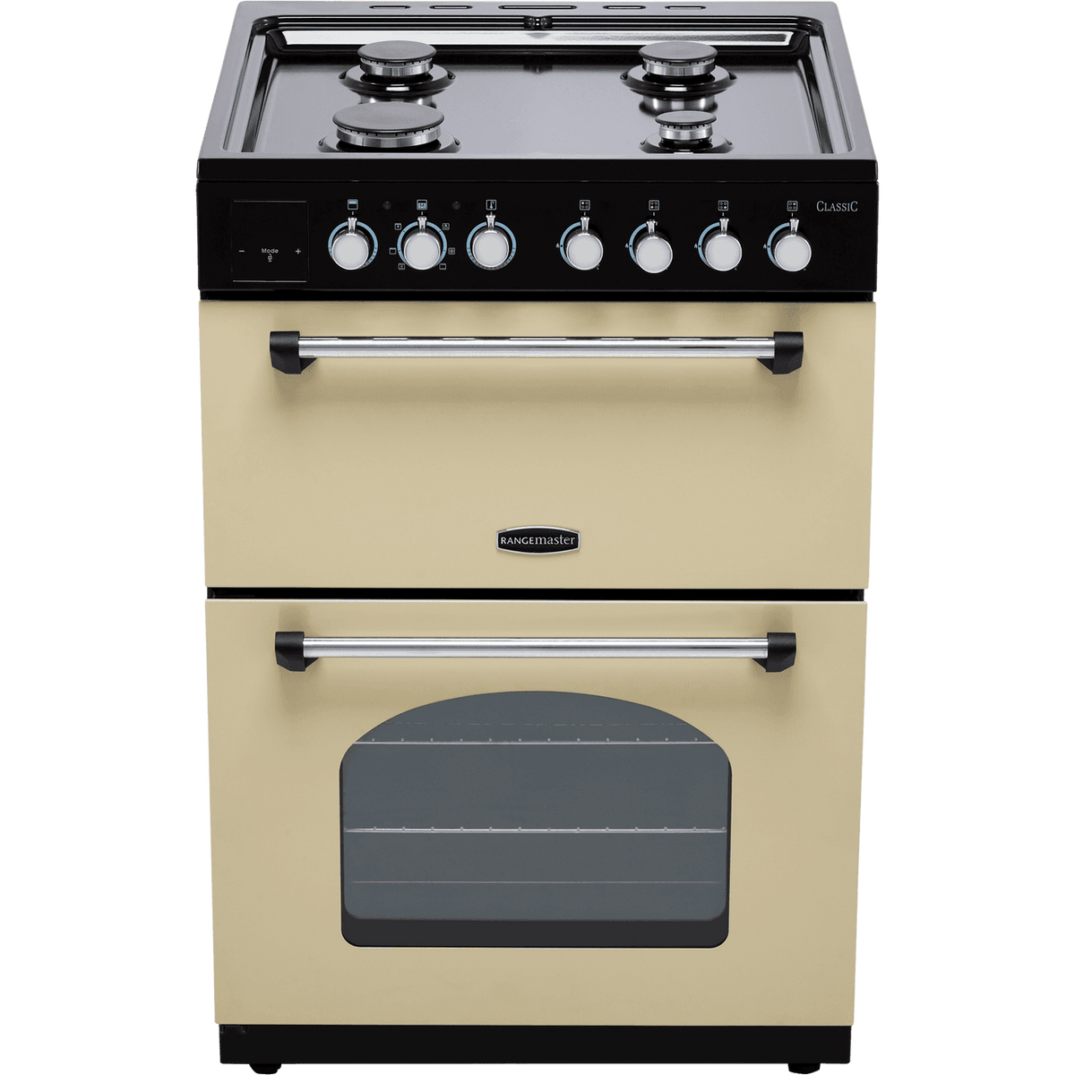 Rangemaster Classic 60 CLA60DFFCR-C Dual Fuel Cooker - Cream - Chrome - A-A Rated