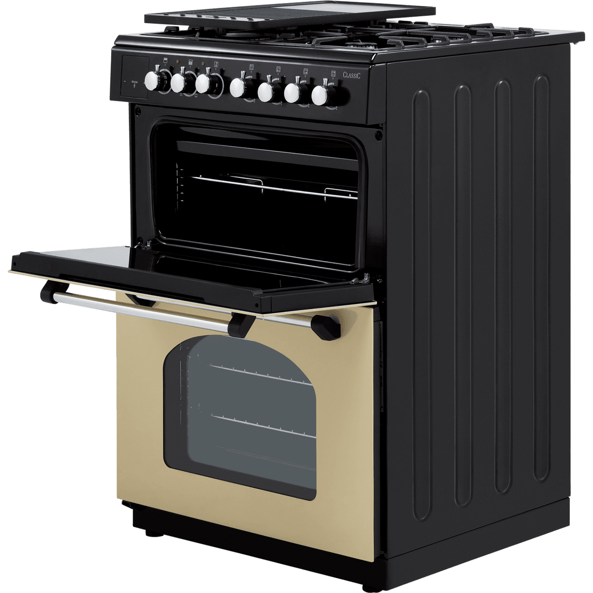 Rangemaster Classic 60 CLA60DFFCR-C Dual Fuel Cooker - Cream - Chrome - A-A Rated