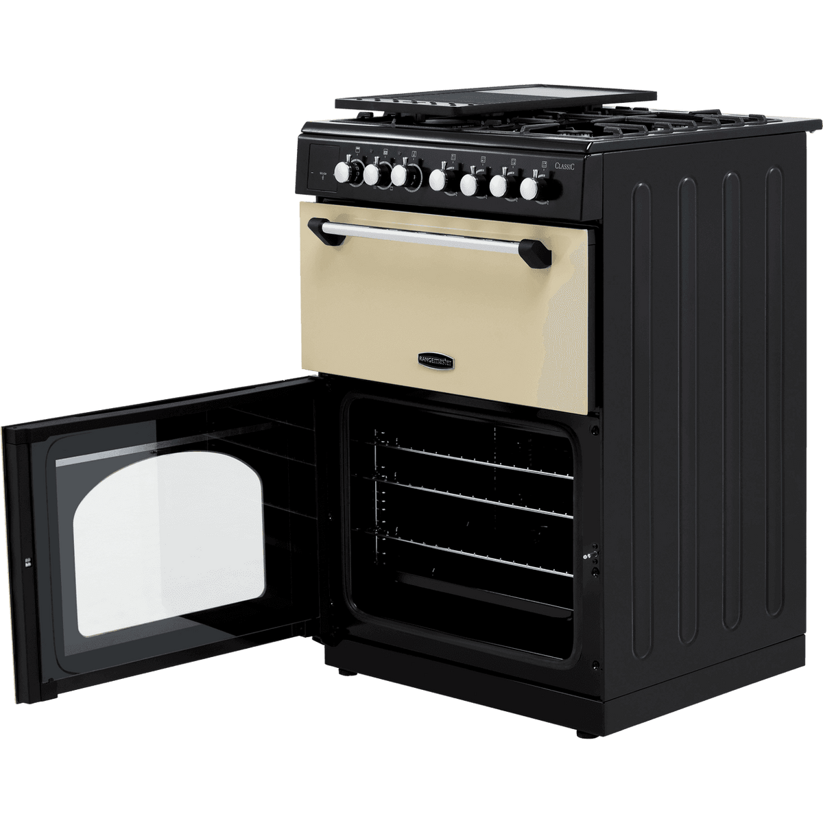 Rangemaster Classic 60 CLA60DFFCR-C Dual Fuel Cooker - Cream - Chrome - A-A Rated