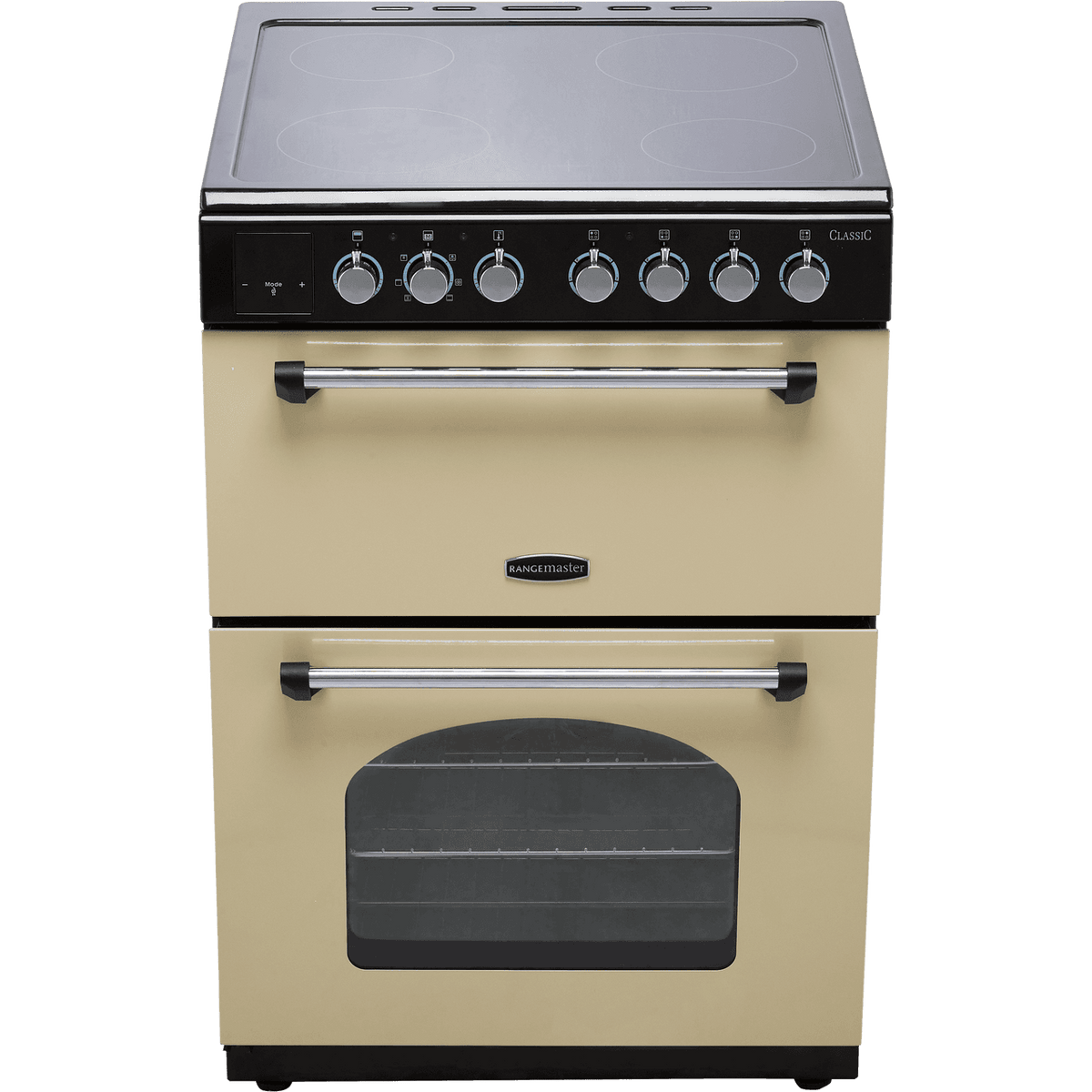 Rangemaster Classic 60 CLA60ECCR-C Electric Cooker with Ceramic Hob - Cream - Chrome - A-A Rated