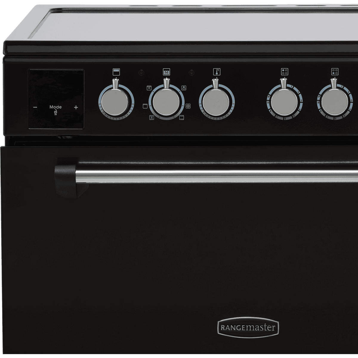 Rangemaster Classic 60 CLA60EIBL-C Electric Cooker with Induction Hob - Black - Chrome - A-A Rated