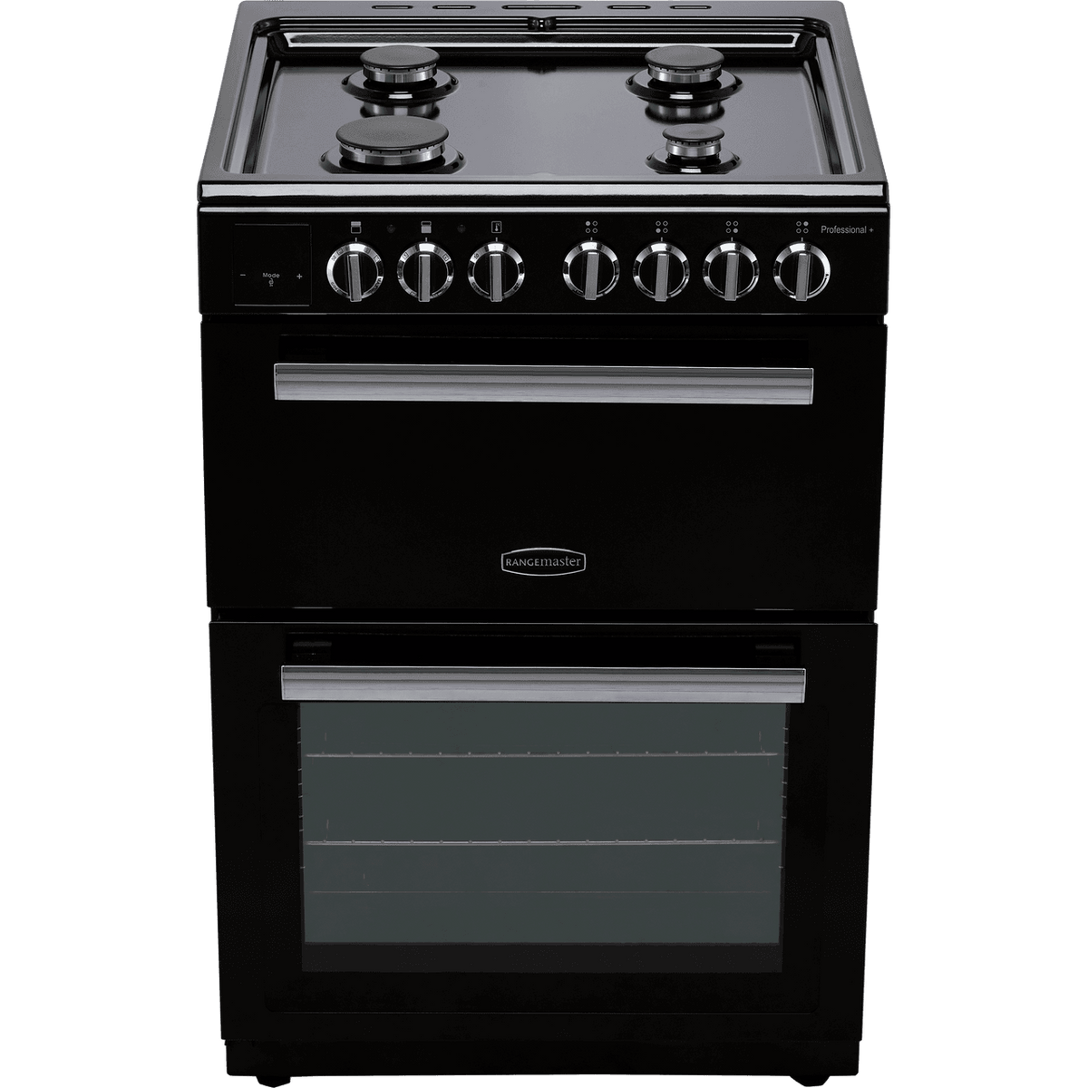 Rangemaster Professional Plus 60 PROPL60DFFBL-C Dual Fuel Cooker - Black - Chrome - A-A Rated