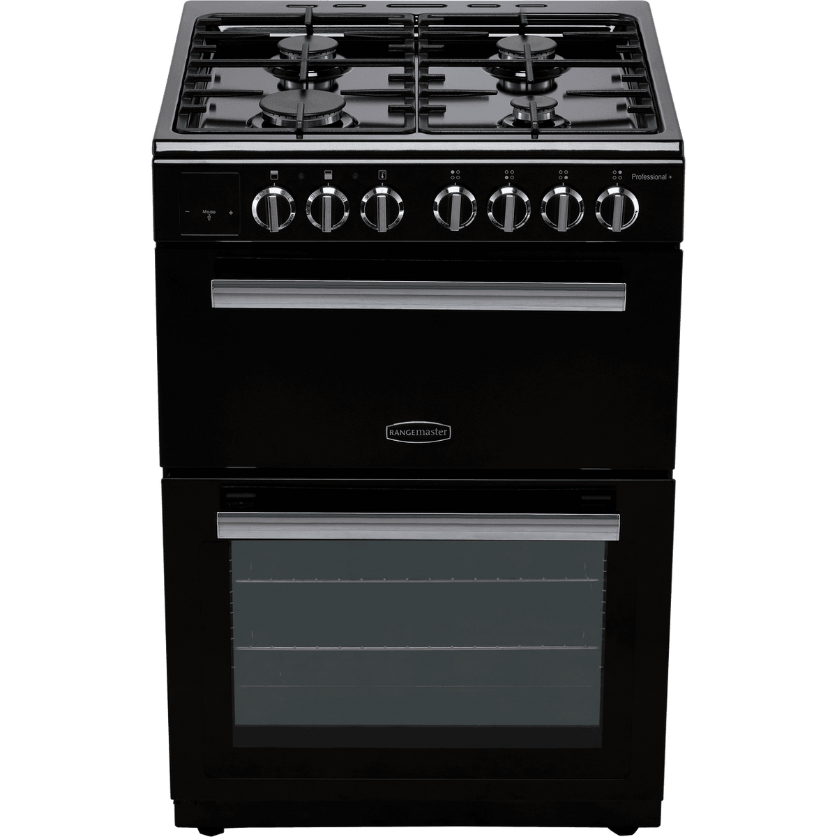 Rangemaster Professional Plus 60 PROPL60DFFBL-C Dual Fuel Cooker - Black - Chrome - A-A Rated