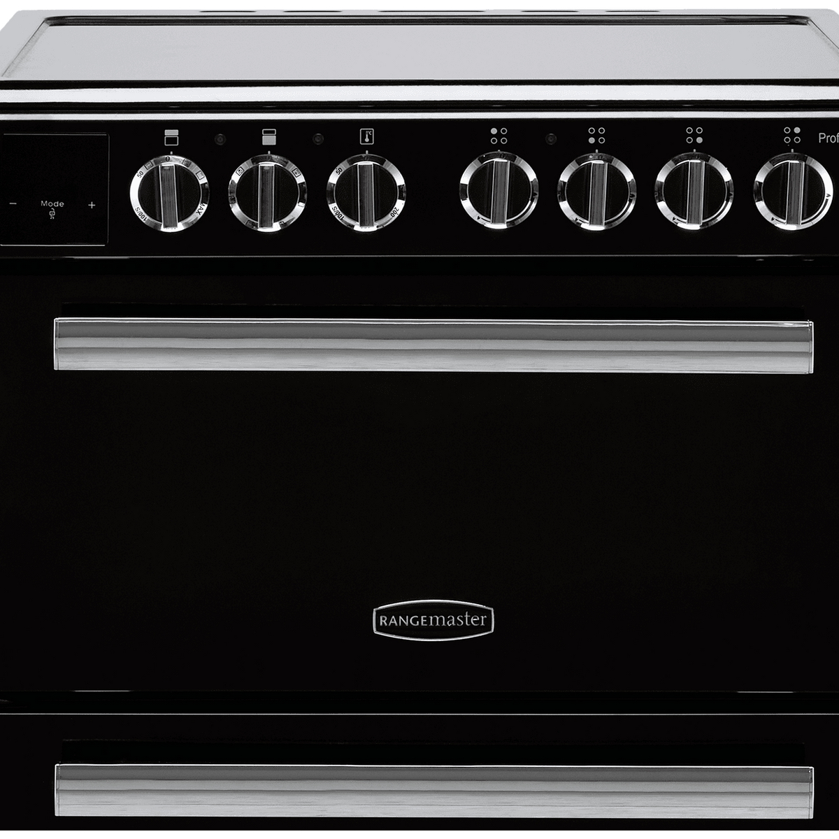 Rangemaster Professional Plus 60 PROPL60ECBL-C Electric Cooker with Ceramic Hob - Black - Chrome - A-A Rated