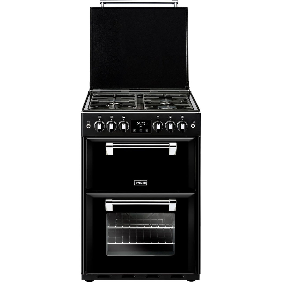 Stoves Richmond600G 60cm Gas Cooker with Full Width Electric Grill - Black - A+-A Rated