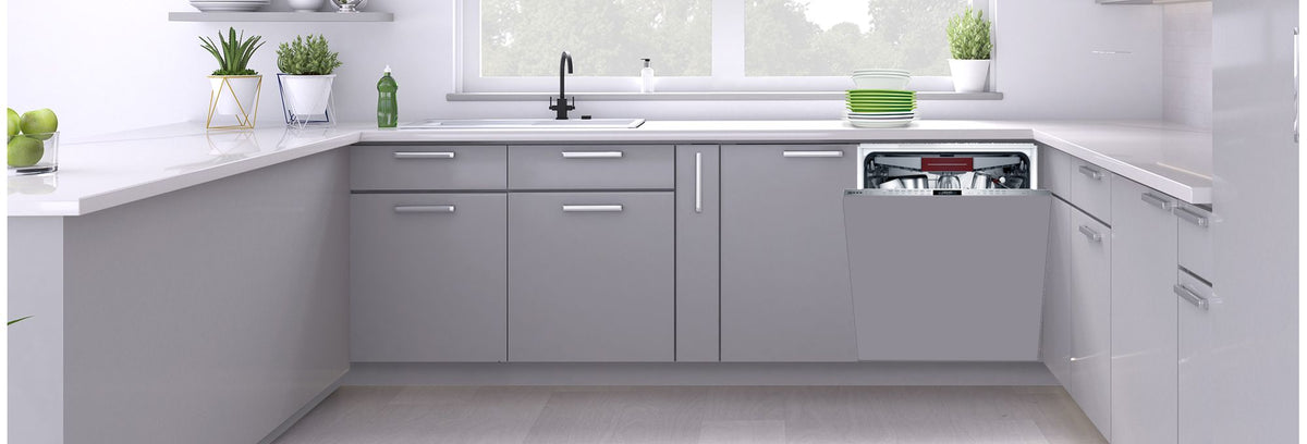 NEFF N70 S187ZCX43G Wifi Connected Fully Integrated Standard Dishwasher - Stainless Steel Control Panel with Fixed Door Fixing Kit - C Rated