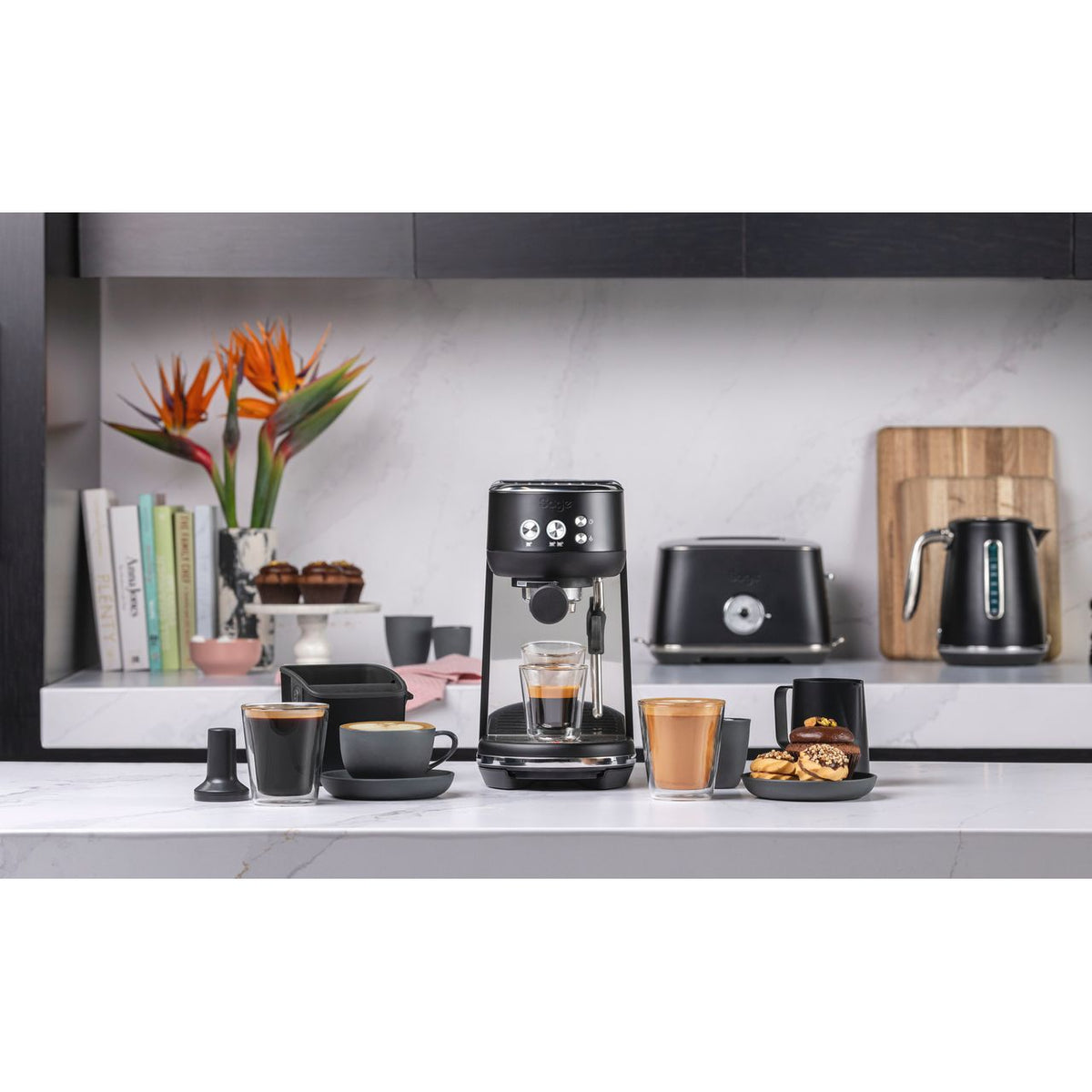 Sage The Bambino SES450BTR4GUK1 Espresso Coffee Machine - Black Truffle