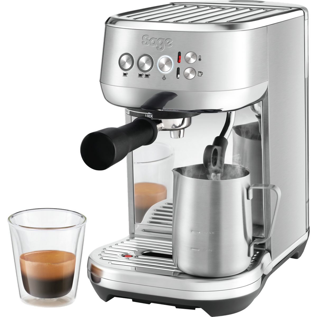 Sage The Bambino Plus SES500BSS4GUK1 Espresso Coffee Machine - Brushed Stainless Steel