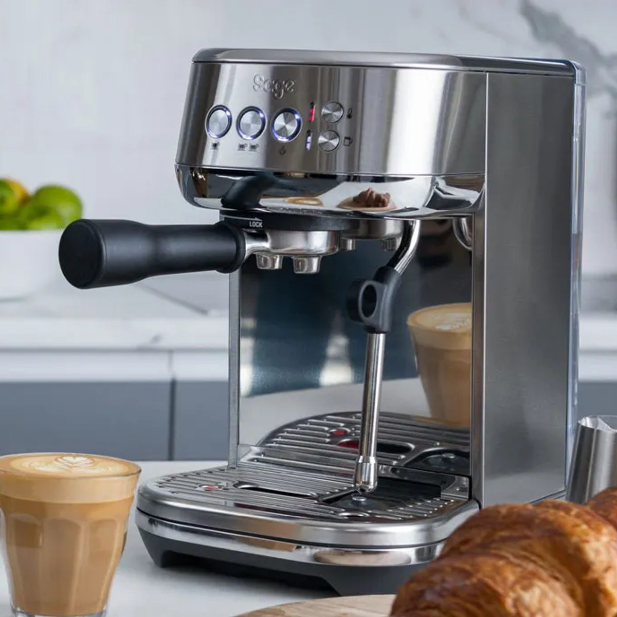 Sage The Bambino Plus SES500BSS4GUK1 Espresso Coffee Machine - Brushed Stainless Steel