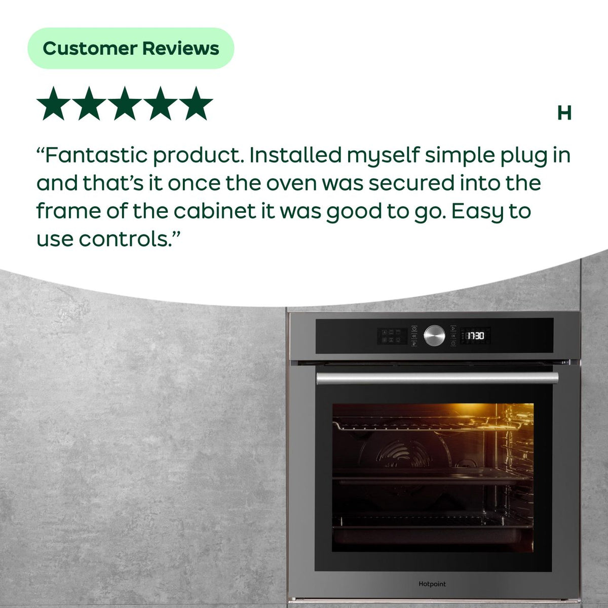 Hotpoint SI4854PIX Built In Electric Single Oven with Pyrolytic Cleaning - Stainless Steel - A+ Rated