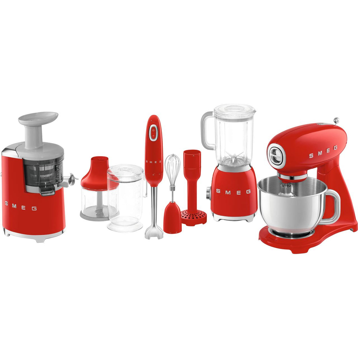 Smeg 50's Retro SMF03RDUK Stand Mixer with 4.8 Litre Bowl - Red